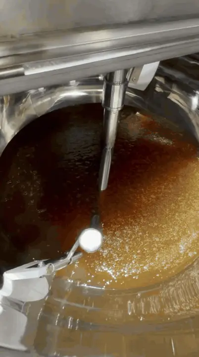 The Crave line cooking its gummy base before the creatine is folded in